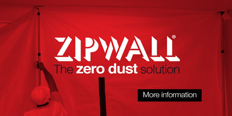 Bouwstof beperken met het Zipwall systeem